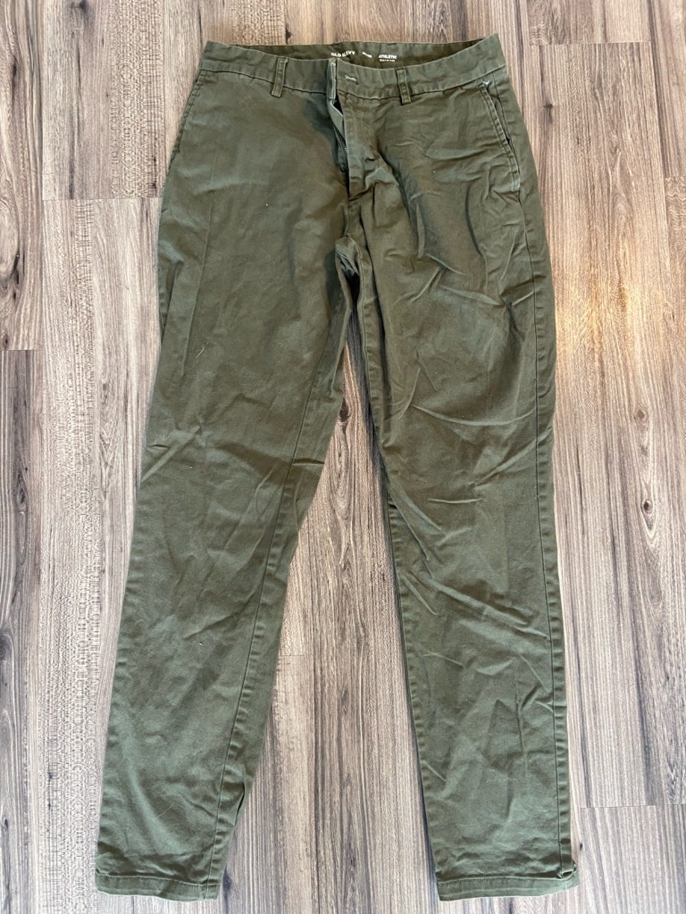 Old Navy Olive Chino Pants - Men's Slim Fit
